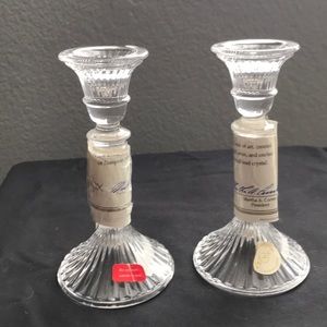 Lenox lead crystal candle holders